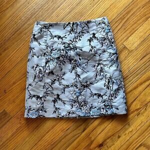 Loft By Ann Taylor Floral Jacquard Shift Skirt